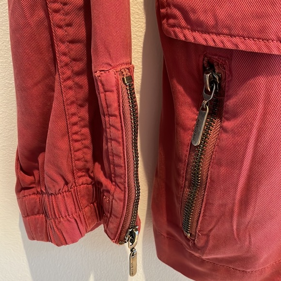Max Jeans Tencel Jacket- Colour Cranberry Rouge - Picture 3 of 5